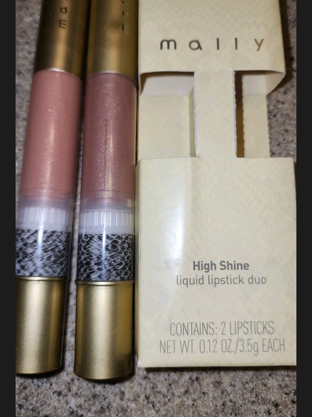 Mally High Shine Liquid Lipstick Duo - Pink & Mauve